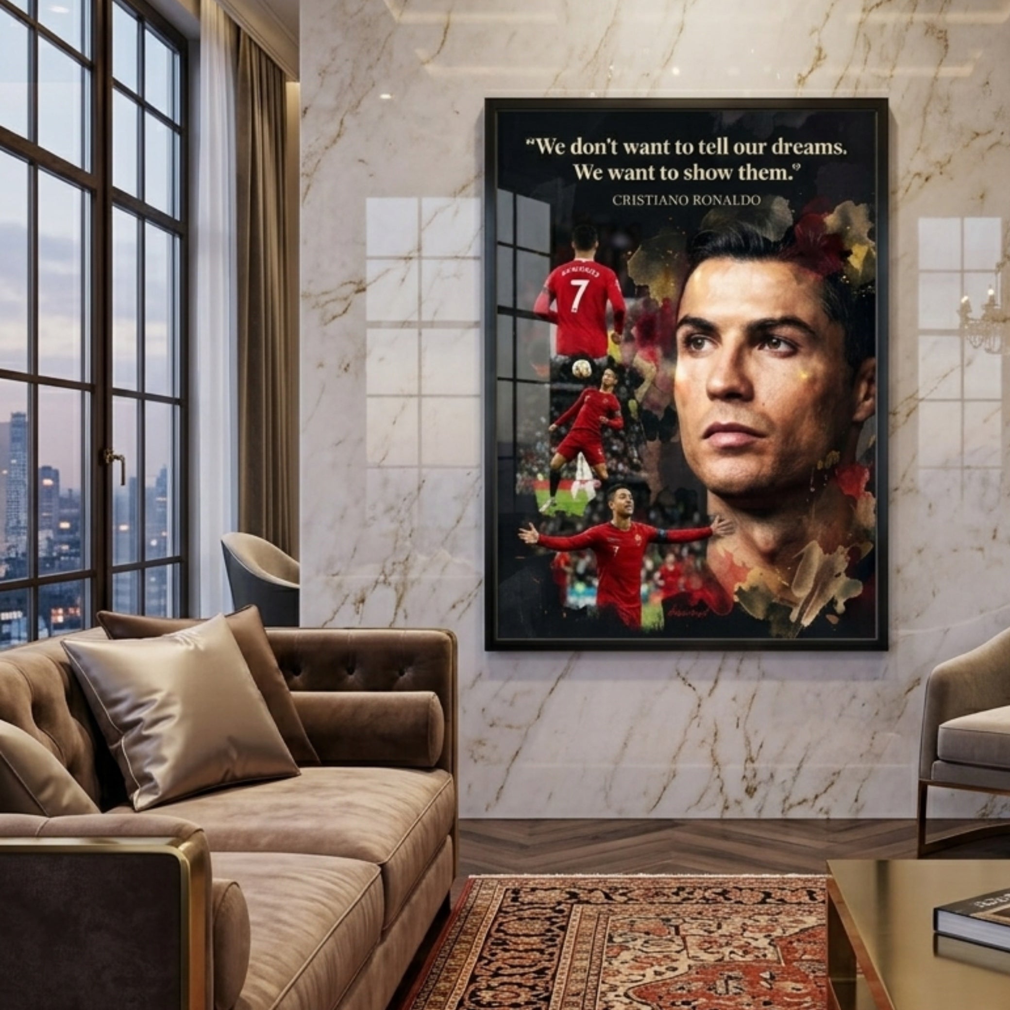Cristiano Ronaldo "Show Your Dreams" Wall Frame