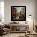 Old City Heritage Vibrant  Street Scene Framed Wall Art - WOW My Wall