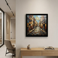 Golden Alleyway Abstract Heritage Framed Wall Art - WOW My Wall