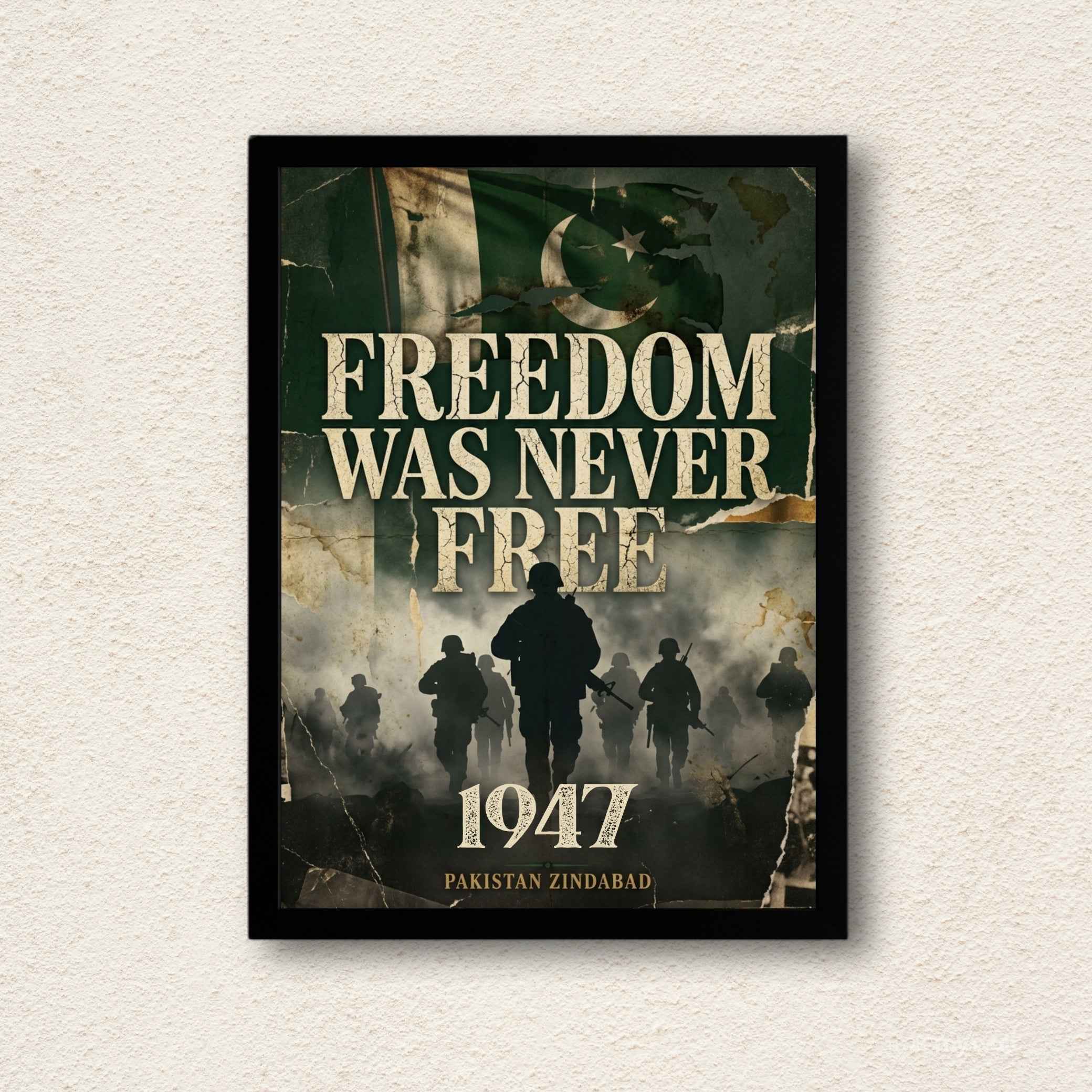 Pakistan Military & Flag Patriotic Wall Frame