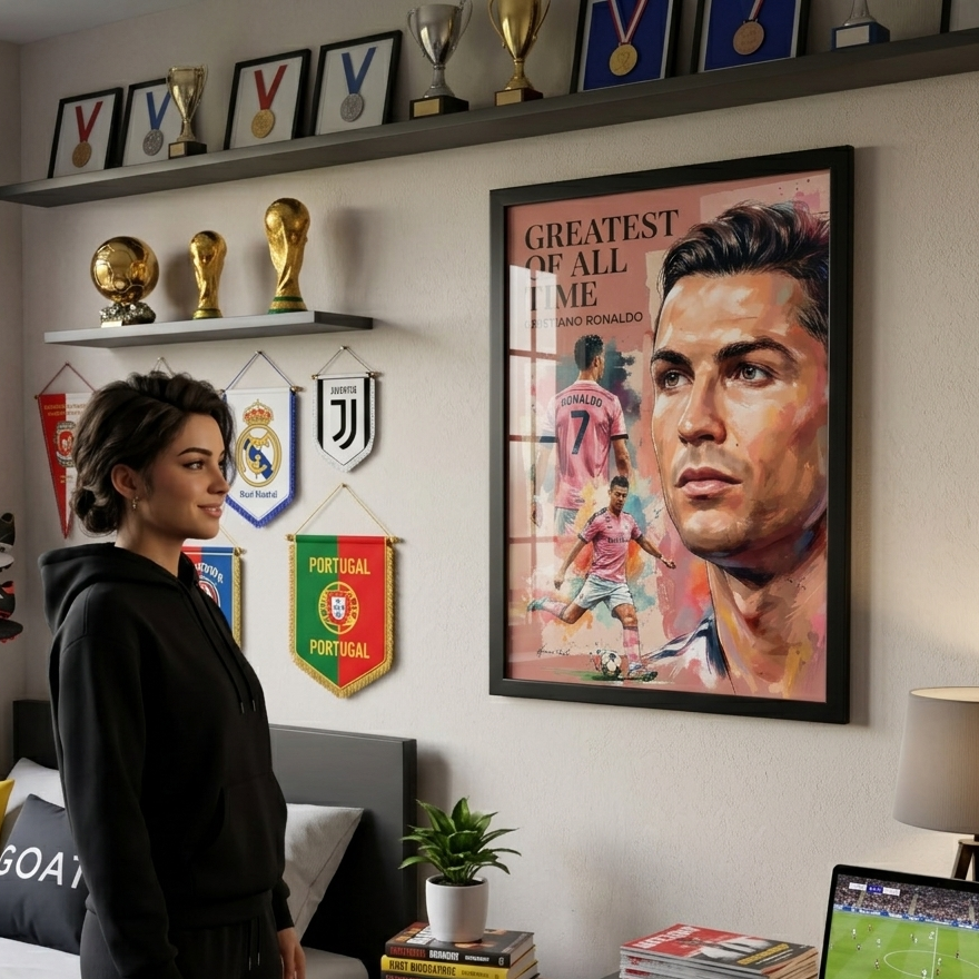Cristiano Ronaldo "Greatest of All Time" Wall Frame