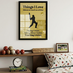 "Cricket Is My Life" Vintage Motivational Wall Frame