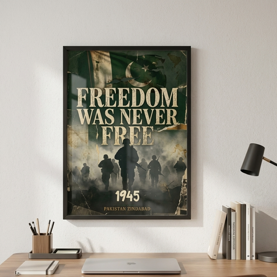 Pakistan Military & Flag Patriotic Wall Frame