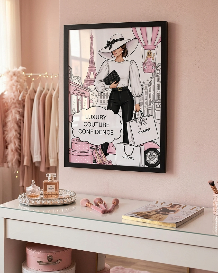Chic Paris Fashion Art Print