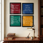 Motivational Quotes 4 Panel Wall Art Set