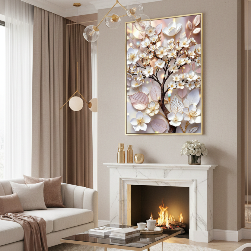 3D Floral Blossom Tree Wall Art